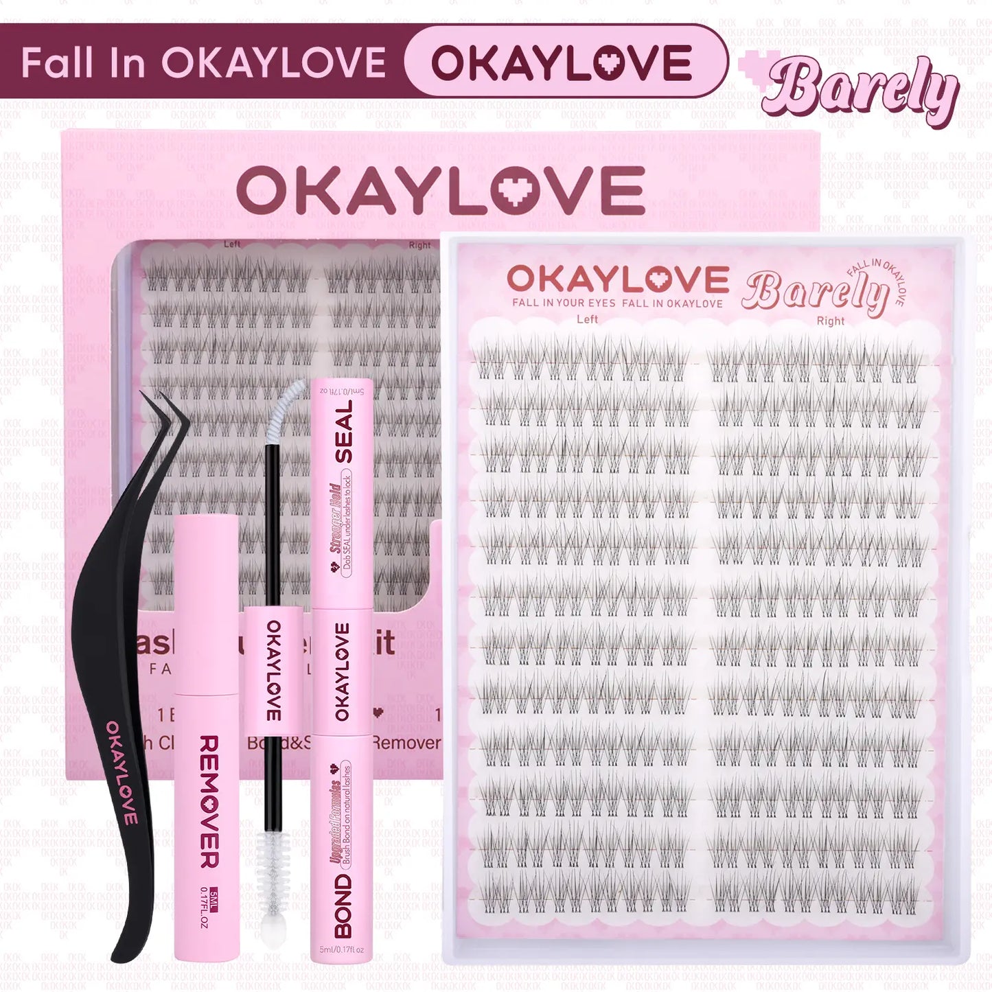 OKAYLOVE Idol Black| Brown Idol Lash Clusters Kit | D Curl Wispy Lash Extension Kit | Lightweight Look Like Real Lashes DIY Eyelash at Home for Natural Makeup Girl Gifts #backtoschool #sohochic