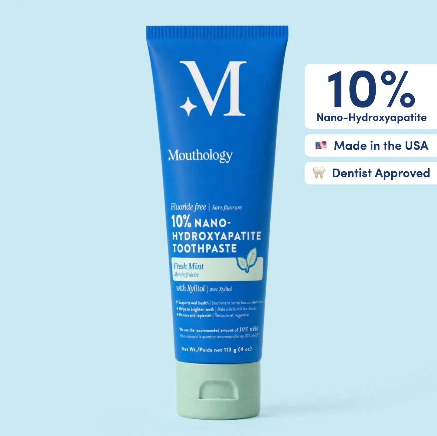 Mouthology 10% Nano Hydroxyapatite Toothpaste - Whitening & Repair