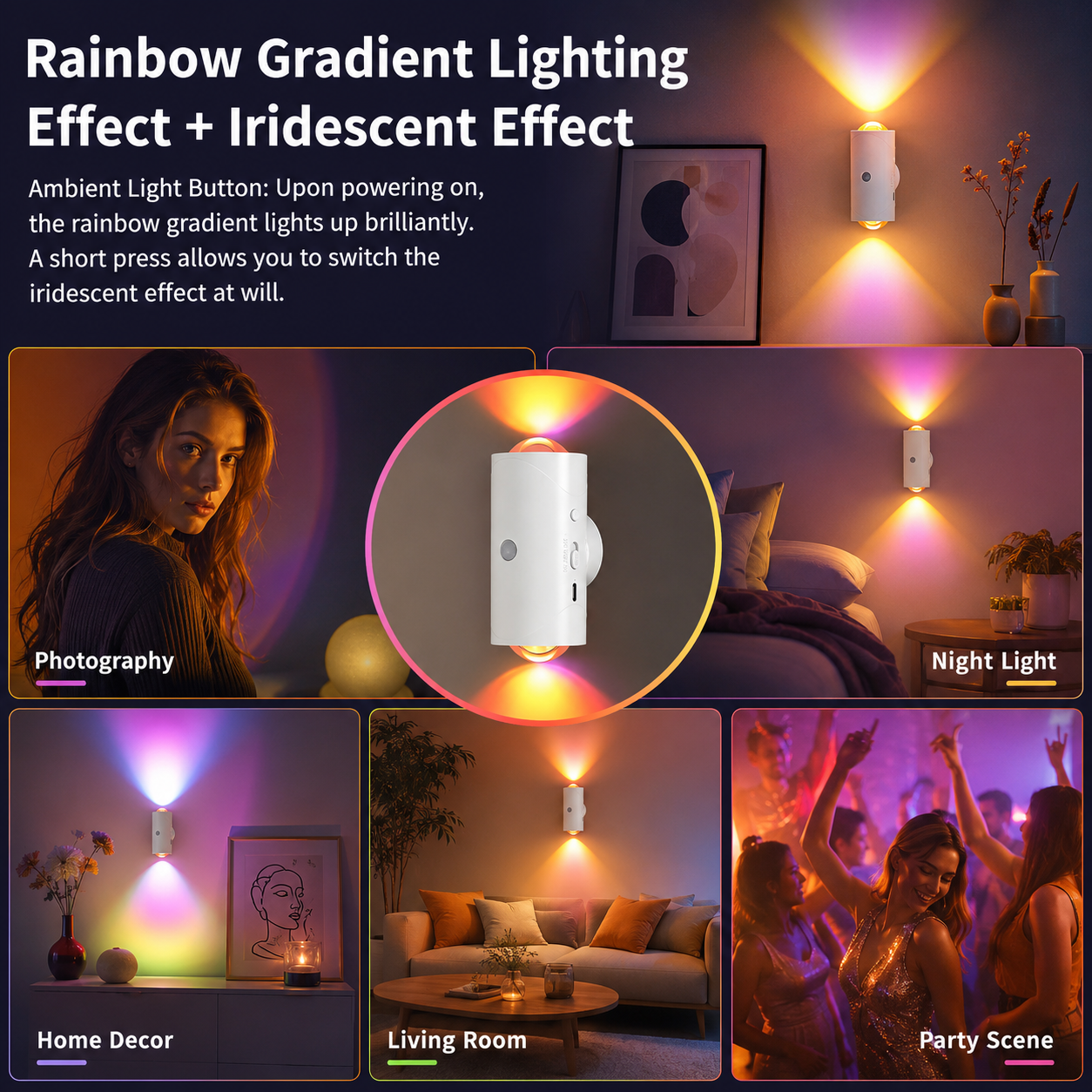 Smart Rechargeable LED Night Light with Motion Sensor