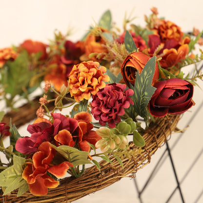 Spring Rose Ranunculus Hydrangea Wreath