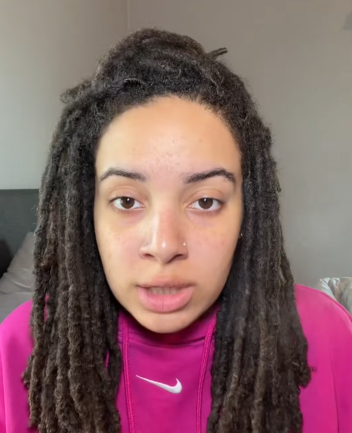 Customer sharing her hair care experience