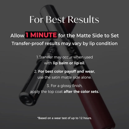 [Laka] Perfect Twin Lip — Dual-Ended Liquid Lipstick with Velvet Matte Color and Glossy Shine