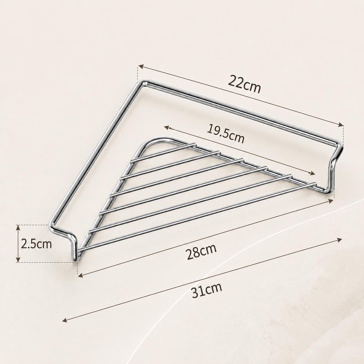 Stainless Steel Triangle Sink Drying Rack and Kitchen Organizer