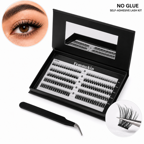 Femmekin No Glue Lash Kit - Self-Adhesive Eyelashes for Effortless Beauty