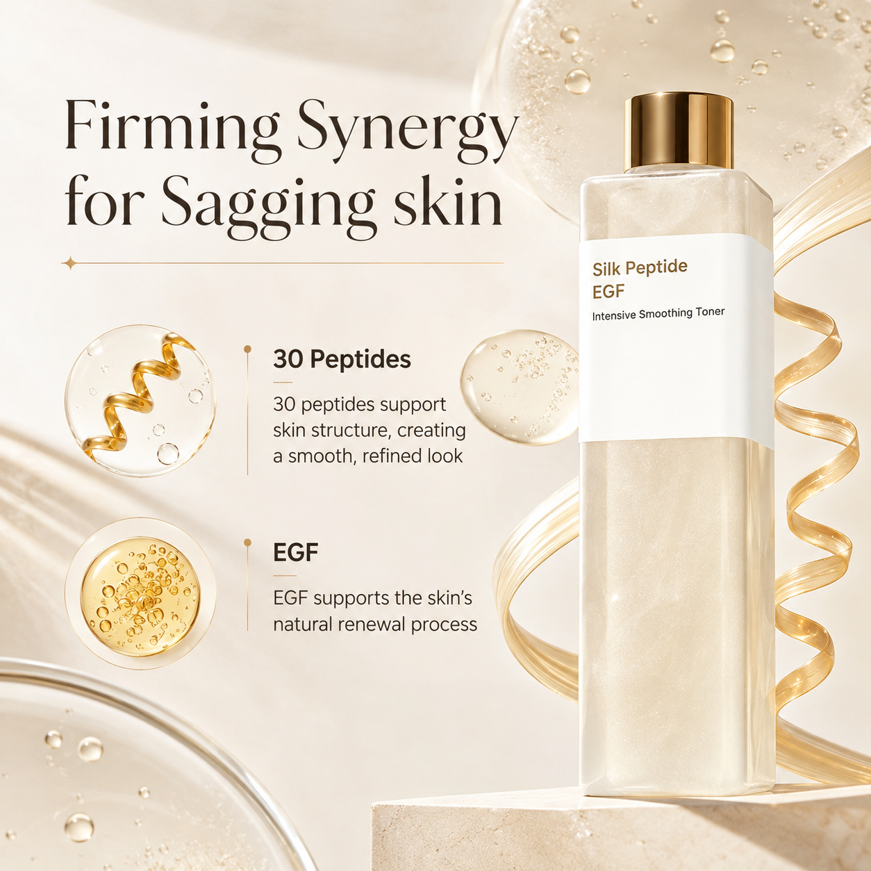 EGF PDRN Firming Toner with Collagen NAD+ & Volufiline