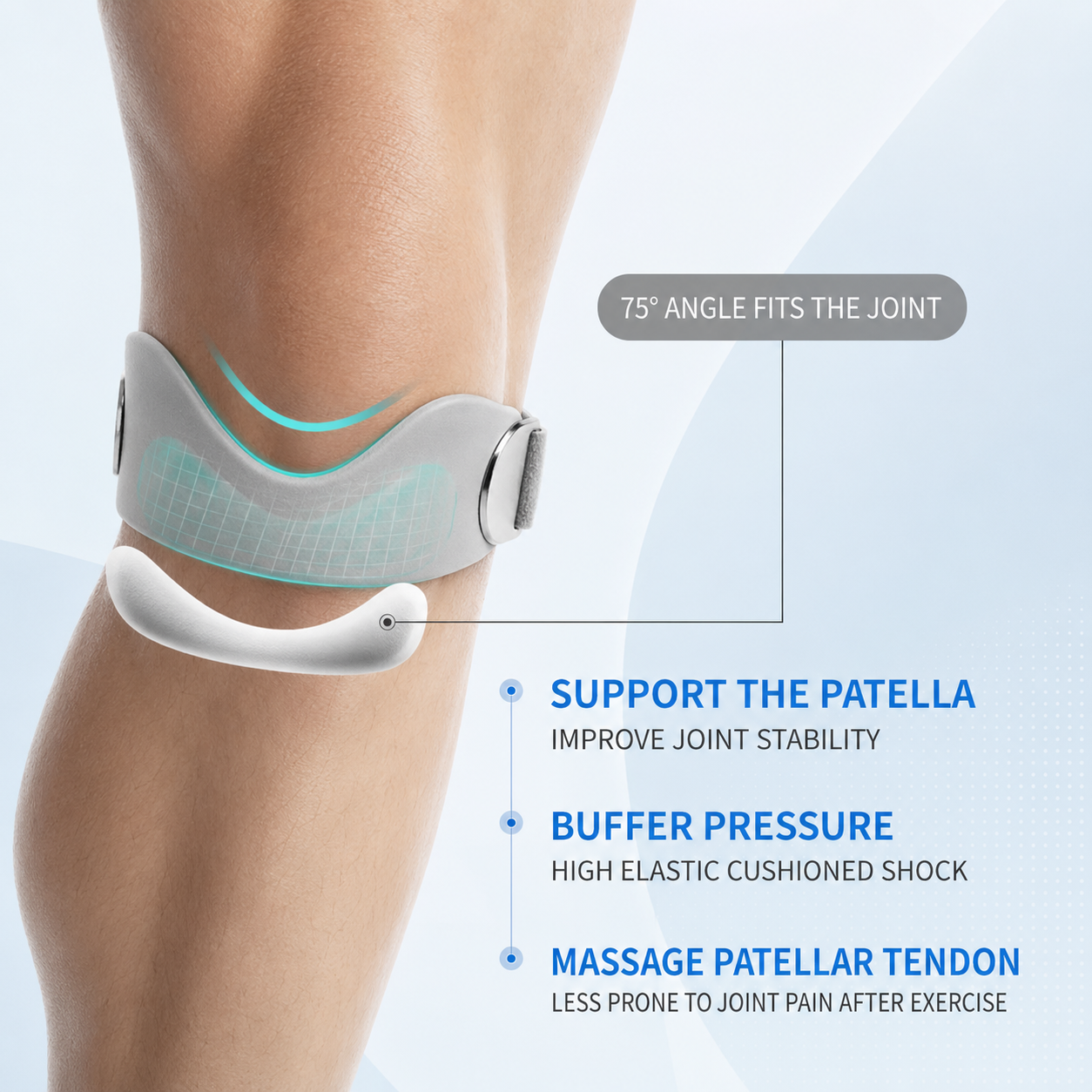 Adjustable Silicone Patella Knee Support Strap