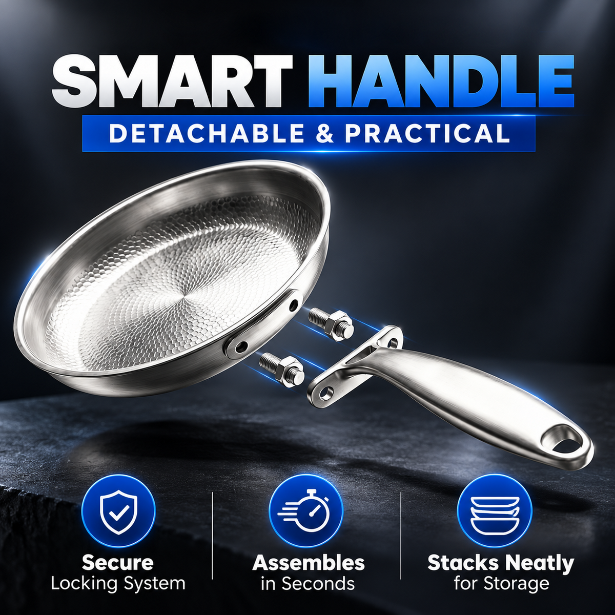 Femmekin Pure Titanium Frying Pan – Durable High-Heat Everyday Cookware