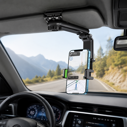 Long Arm 360 Rotating Car Phone Mount with Secure Clamp
