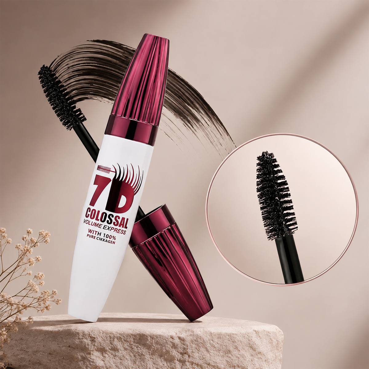 7D Waterproof Mascara 24H Long Lasting Volume & Curl