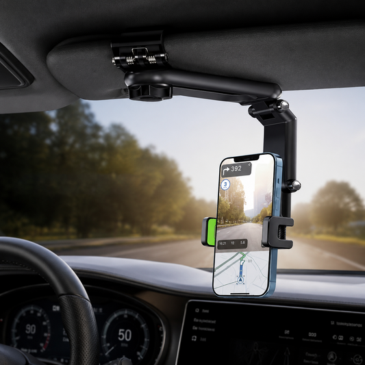 Long Arm 360 Rotating Car Phone Mount with Secure Clamp