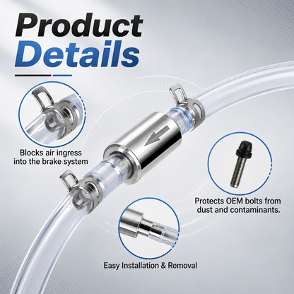 Car Brake Bleeder Hose Kit with One-Way Check Valve