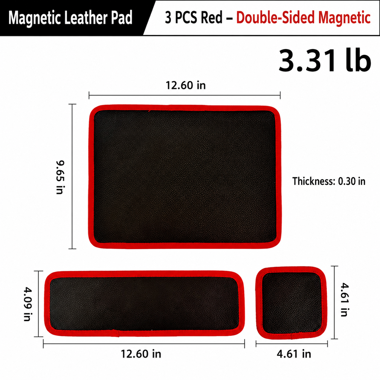 3PC Flexible Magnetic Tool Mat & Tray Holder