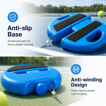 2 Piece Portable Tennis Trainer Set with Rebound Balls