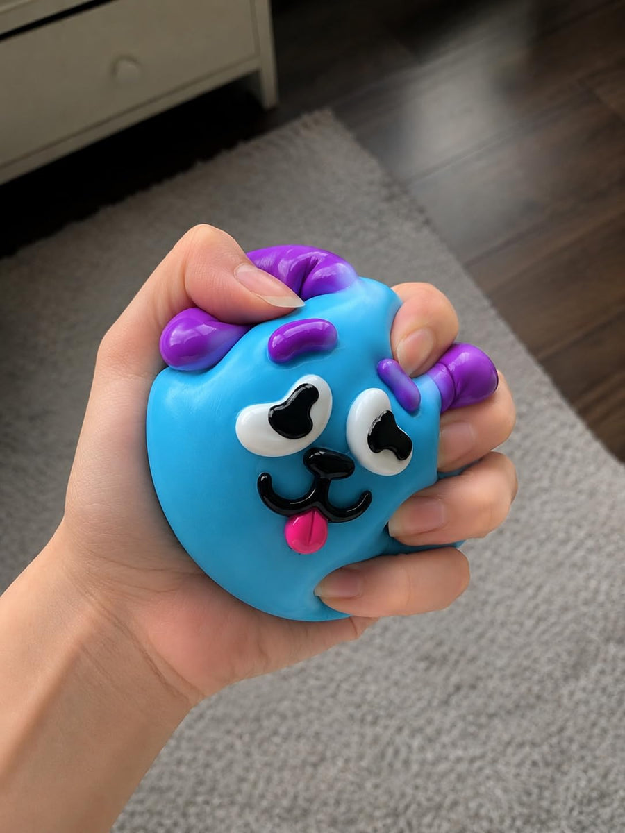 Customer photo of the funny face squishy toy