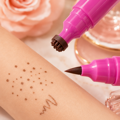 2 in 1 Waterproof Faux Freckle Stamp & Fine Tip Pen