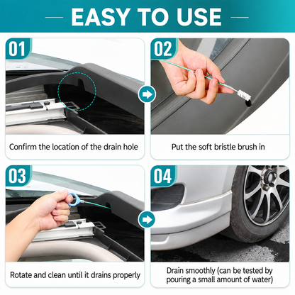 3PCS Flexible Car Sunroof Drain Cleaning Kit