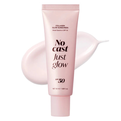 Collagen Sunscreen SPF 50 Lightweight No White Cast Glow Formula（Free mascara）