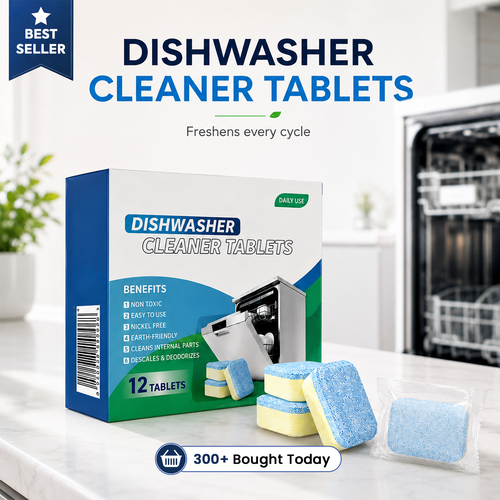Dishwasher Cleaner Tablets – 12 Pack Deep Clean