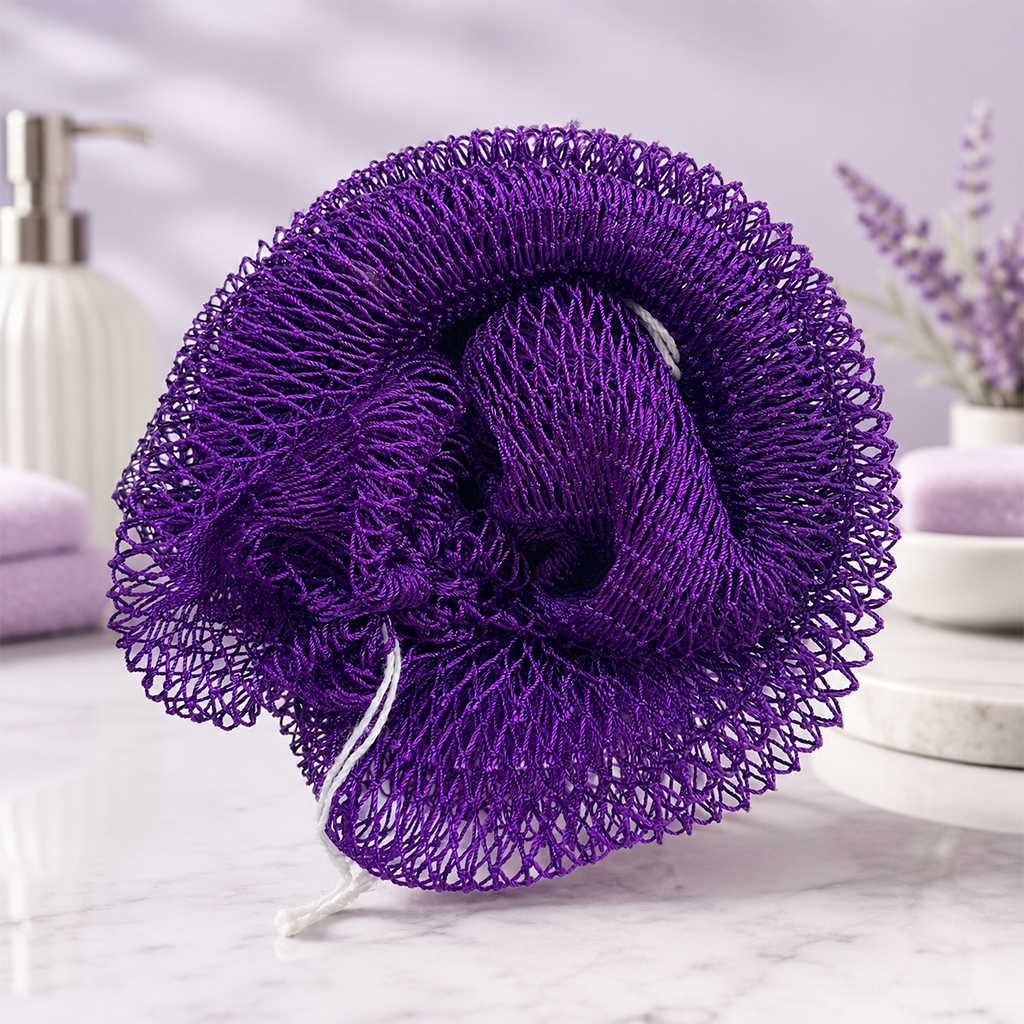 Authentic African Exfoliating Bath Net Sponge for Smooth Skin