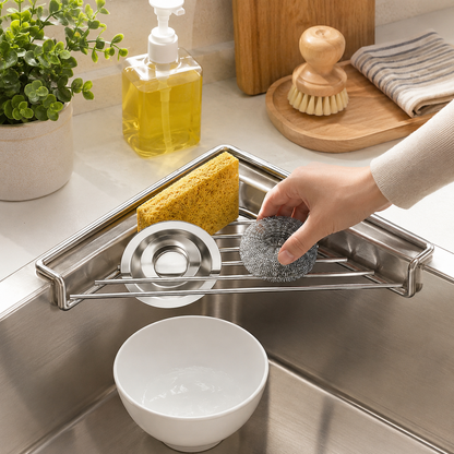 Stainless Steel Triangle Sink Drying Rack and Kitchen Organizer