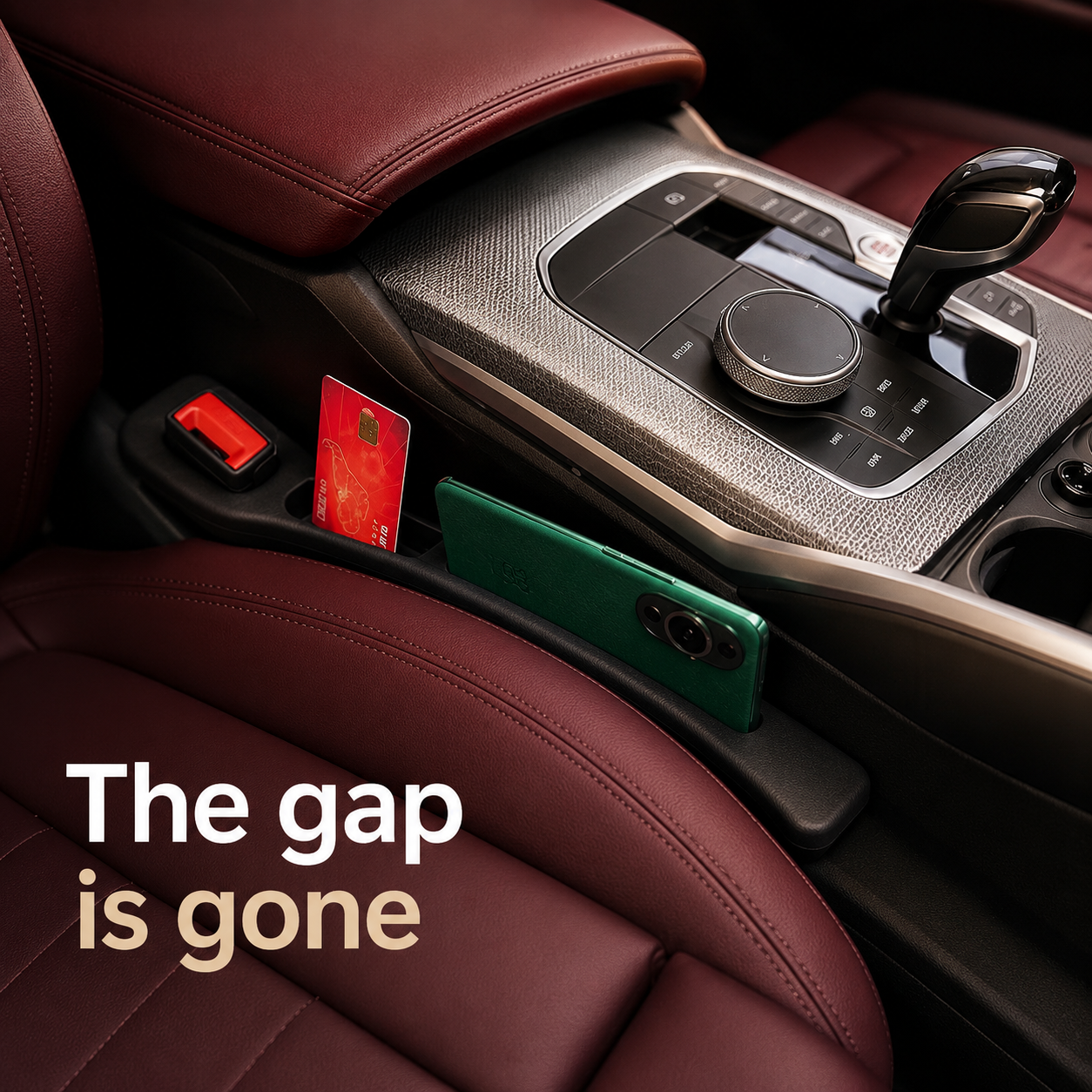 Leak Proof Car Seat Gap Filler Organizer