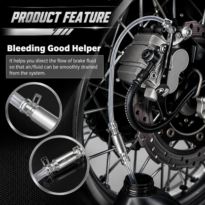 Car Brake Bleeder Hose Kit with One-Way Check Valve