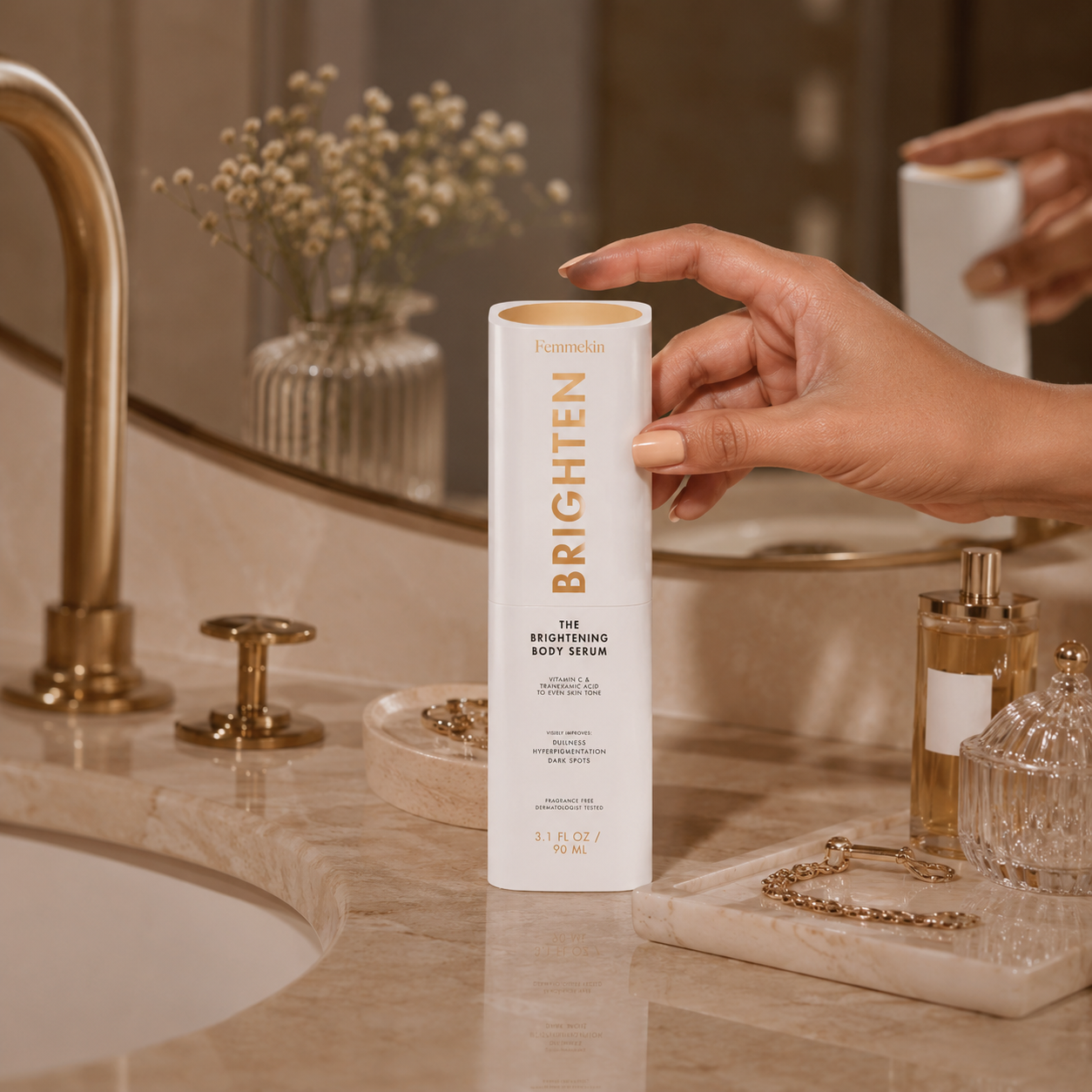 Brightening Body Serum Stick with Vitamin C for Radiant Smooth Even Looking Skin