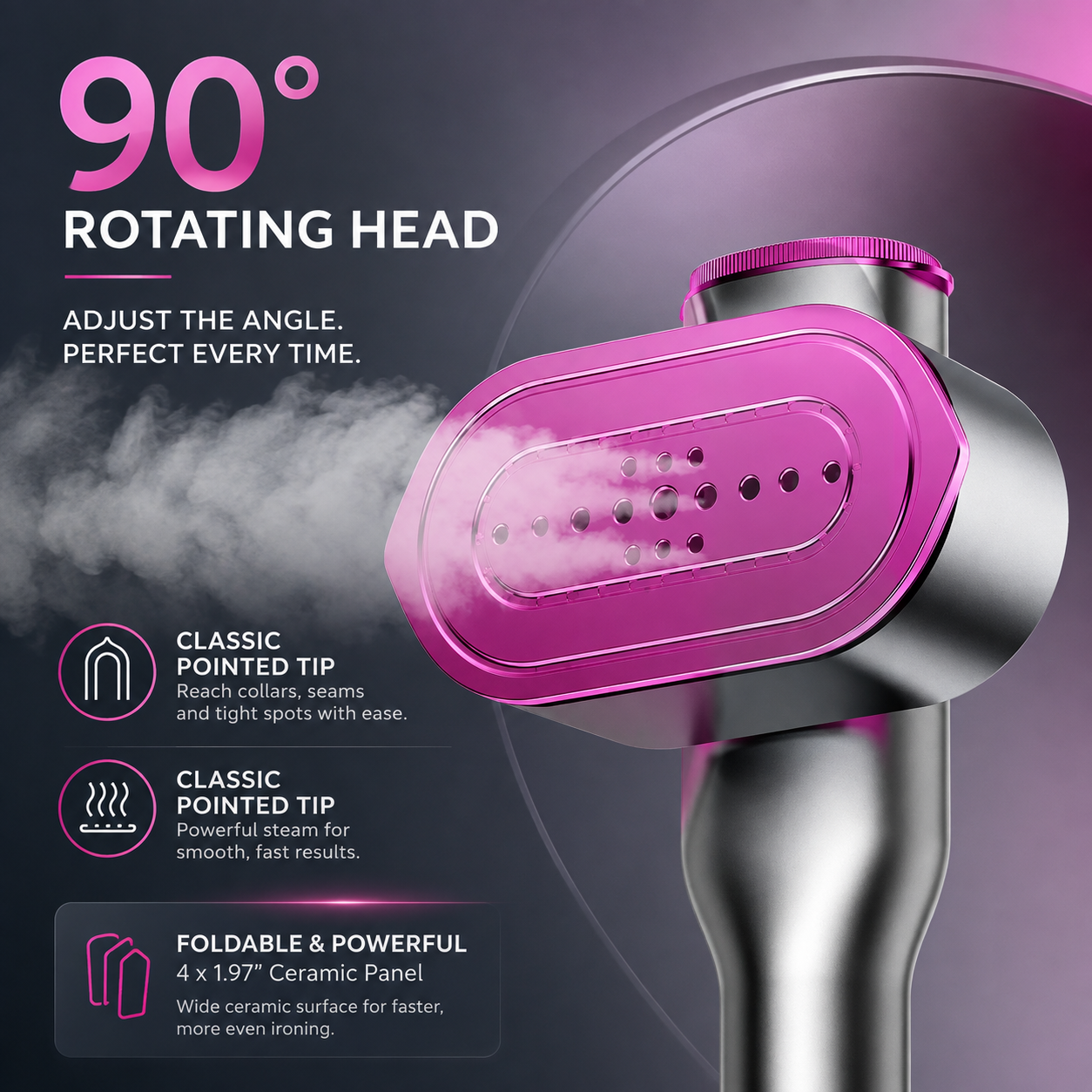 7-Mode Portable Garment Steamer with 15-Second Fast Heating
