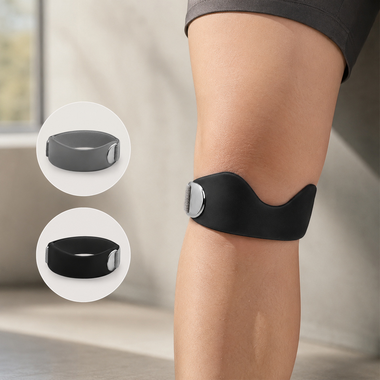 Adjustable Silicone Patella Knee Support Strap