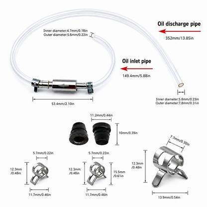 Car Brake Bleeder Hose Kit with One-Way Check Valve