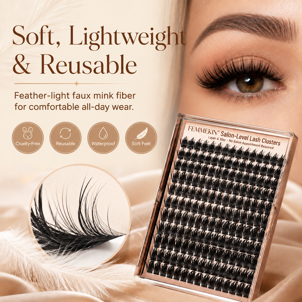 Femmekin Spiky Manga Lash Clusters 160 Pcs Faux Mink Eyelashes