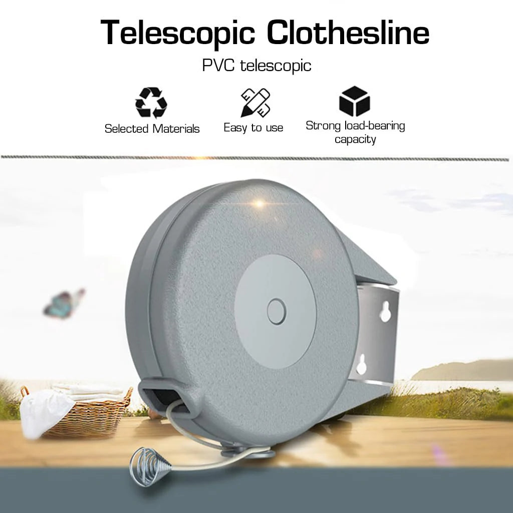 Wall Mounted Retractable Clothesline