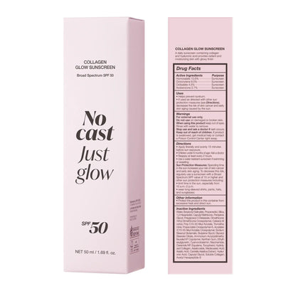Collagen Sunscreen SPF 50 Lightweight No White Cast Glow Formula（Free mascara）