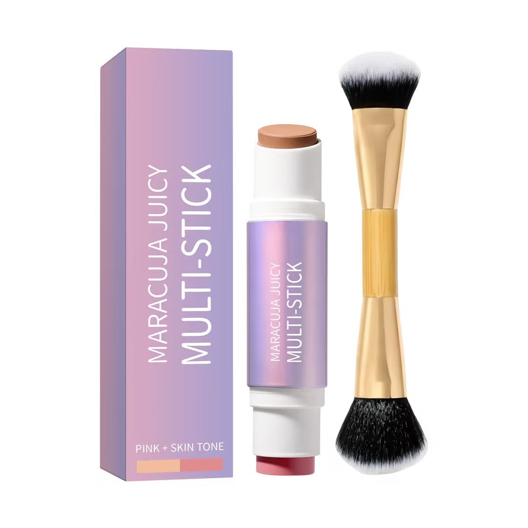 Double Ended Cream Blush and Bronzer Stick with Brush