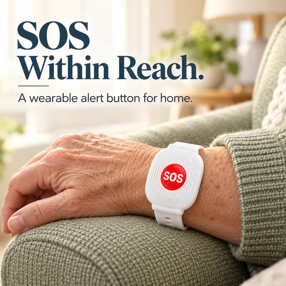 ⌚ Wi-Fi SOS Alert Bracelet for Seniors – Wearable Help Button with Family App Alerts 🤍