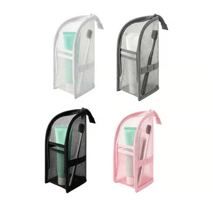 Mesh Zipper Toiletry Storage Pouch