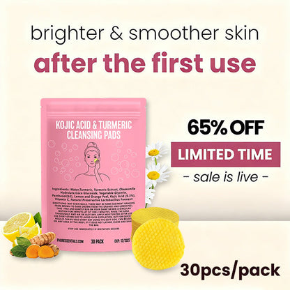 Brightening turmeric & kojic acid pads