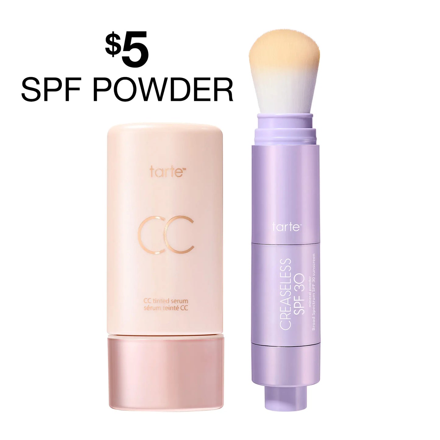 tarte summer skin essentials - CC color-correcting tinted serum + creaseless SPF 30 mineral setting powder