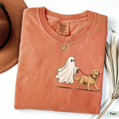 Pet Ghost Walking Dog Halloween Shirt