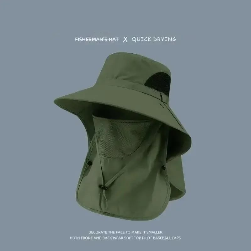 Fisherman's Hat Detachable Outdoor Fishing Face Covering Neck Protection