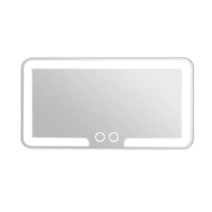 Rechargeable LED Car Sun Visor Makeup Mirror with Dimmable Touchscreen