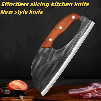 Forged Meat Cleaver Chef Knife Set With Non Slip Handle BOGO