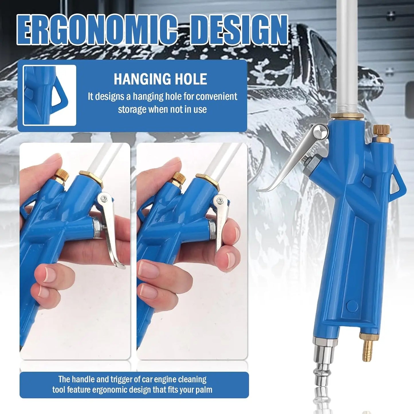 AXIZITECH Pneumatic Engine Cleaning Gun - Heavy Duty