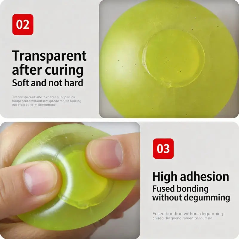 20ml 0° TPR Glue - Water Resistant, Easy to Use, Fast Drying, Surface Dry in 2-10 Minutes, Soft Flexible Seal, Transparent Room Temperature Sealing Adhesive for Squishy Toy Repairs, Keep Out of Reach of Children, Repairing