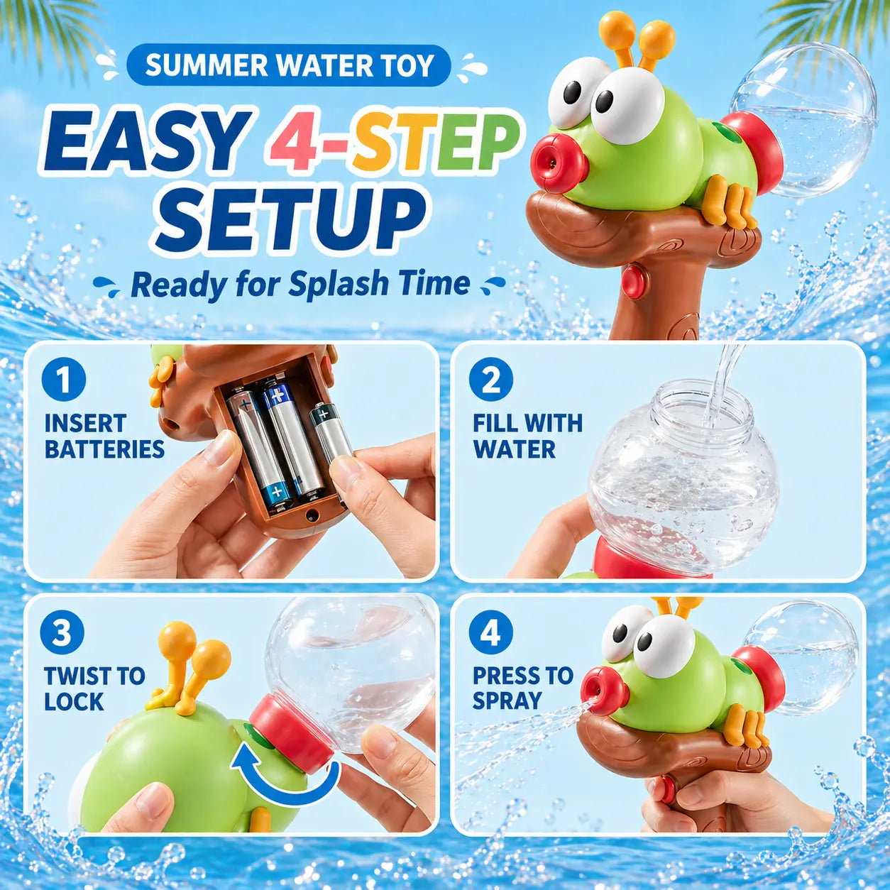 Electric Water Blaster Toy for Kids - Fun Animal Design