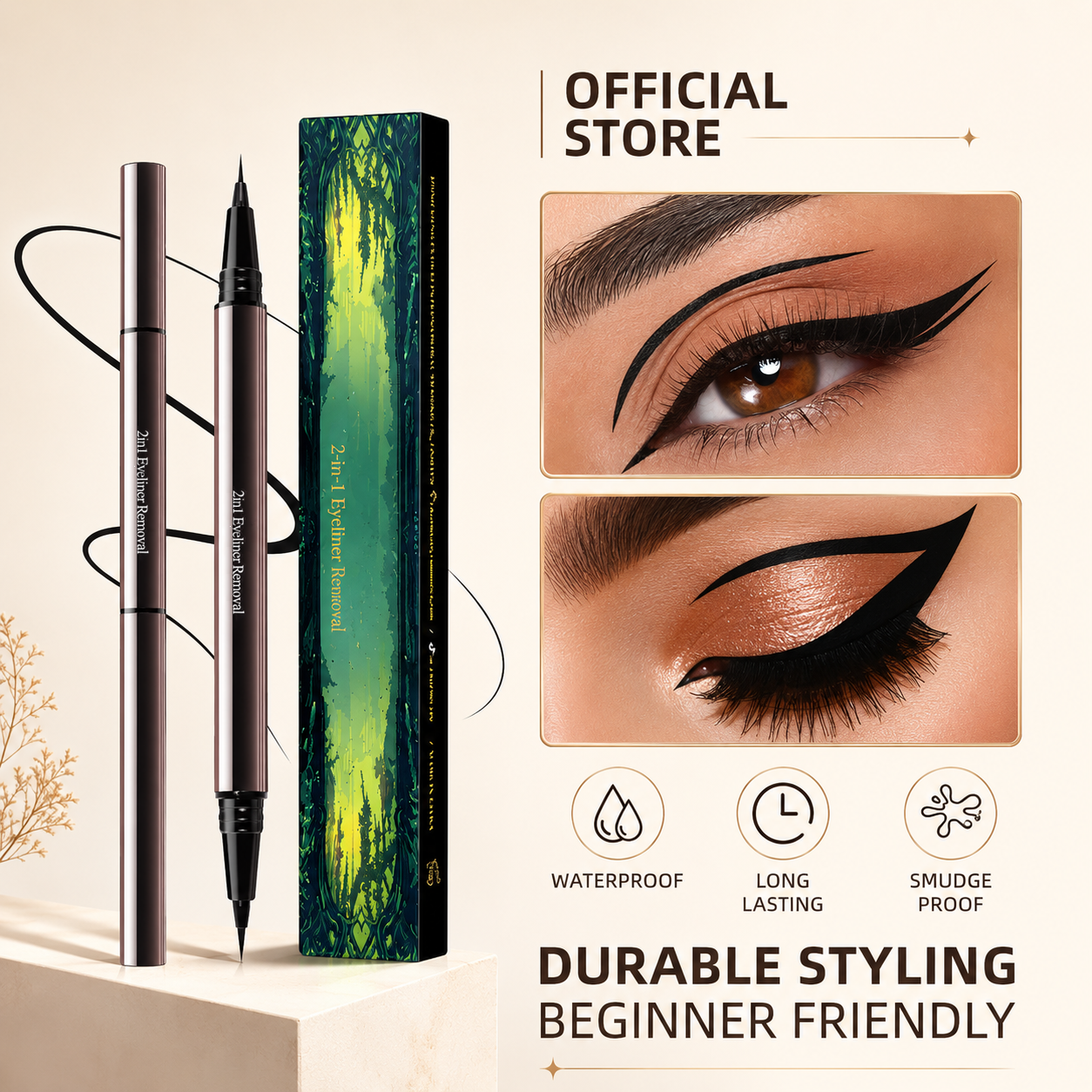 Dual-Ended 24H Waterproof Eyeliner