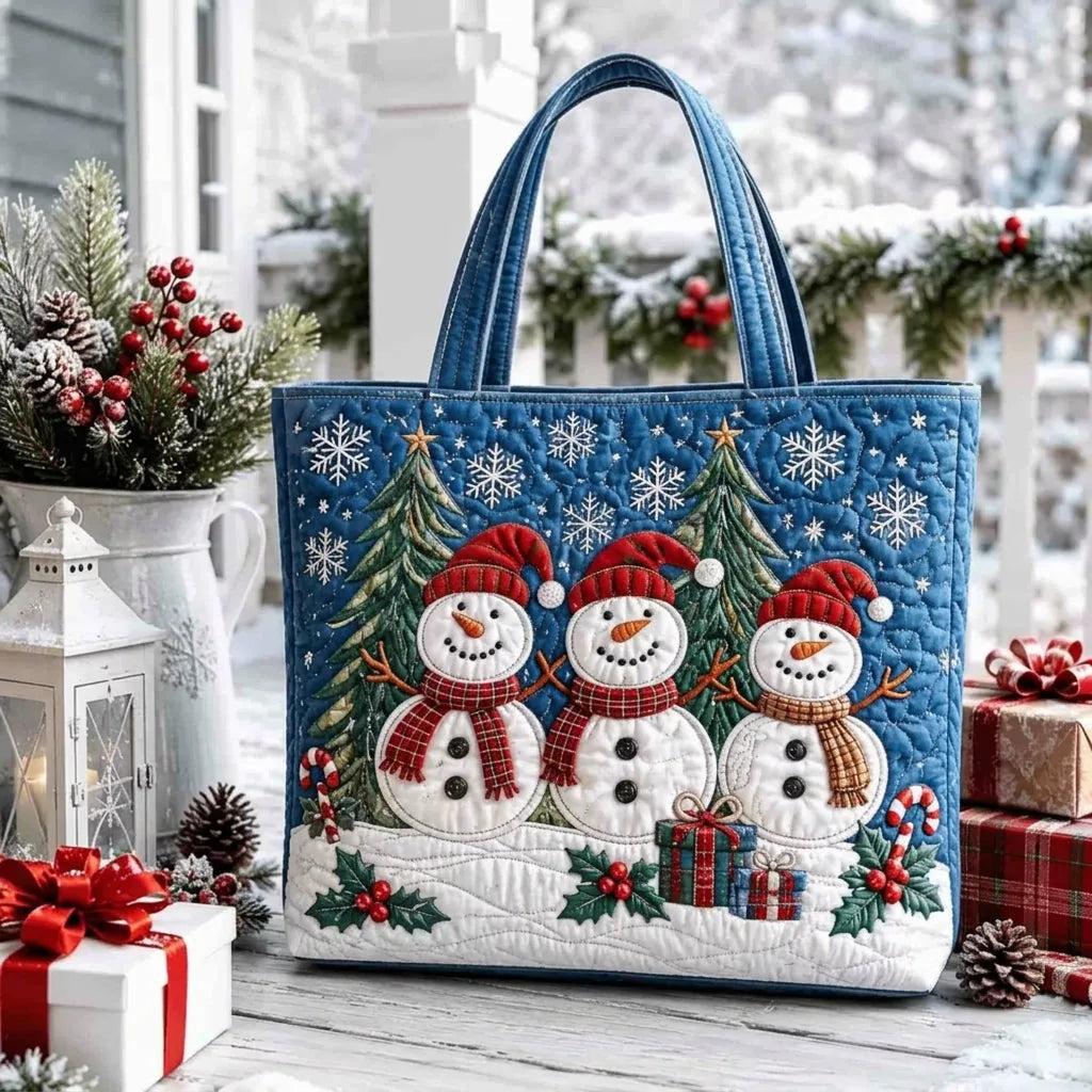 Quilted Christmas Shoulder Tote Bag – 12 Designs