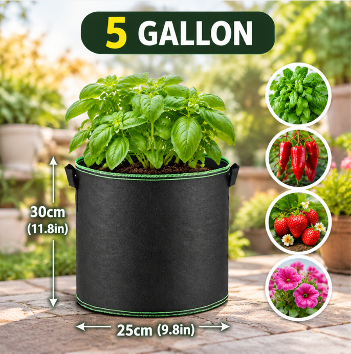 Heavy-Duty Breathable Grow Bags