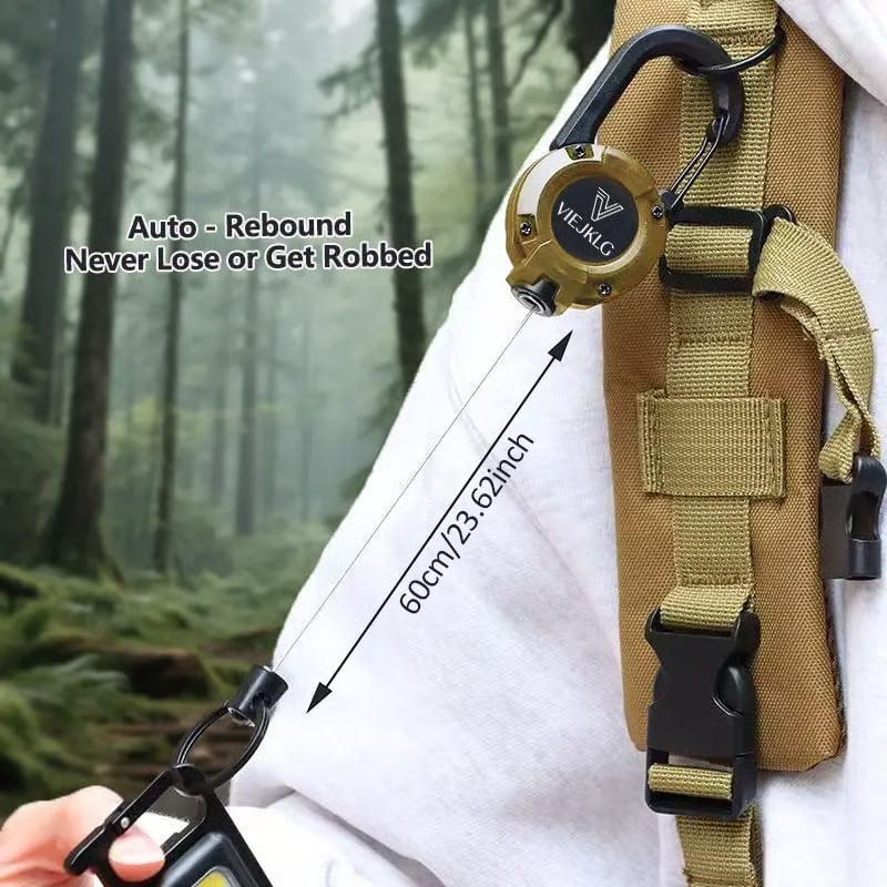 Retractable Carabiner Keychain