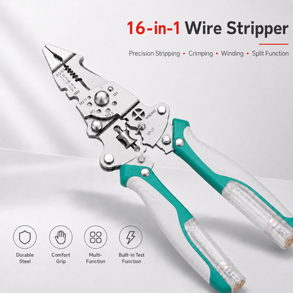 16-in-1 Electric Wire Stripper with Voltage Tester